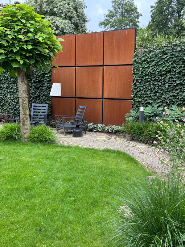 corten staal wand